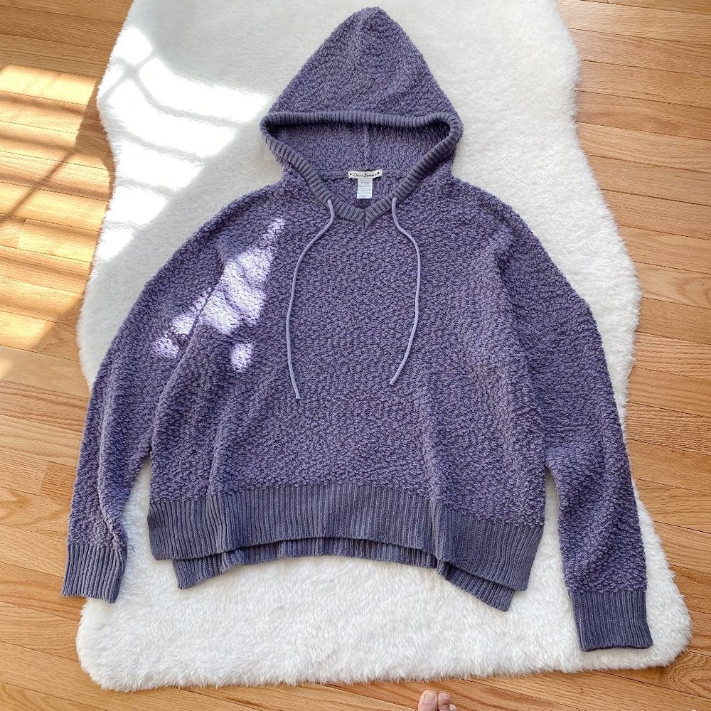 Dani Simone NWOT Women's Knit Sweatshirt Hoodie, Purple, Size XXL
